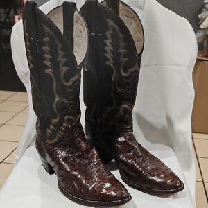Justin 8927 Men's Exotic Western Boot with Antique Brown